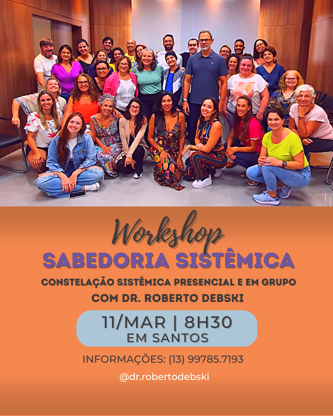 Workshop – Constelação Familiar Sistêmica presencial | Em Santos |11 de março