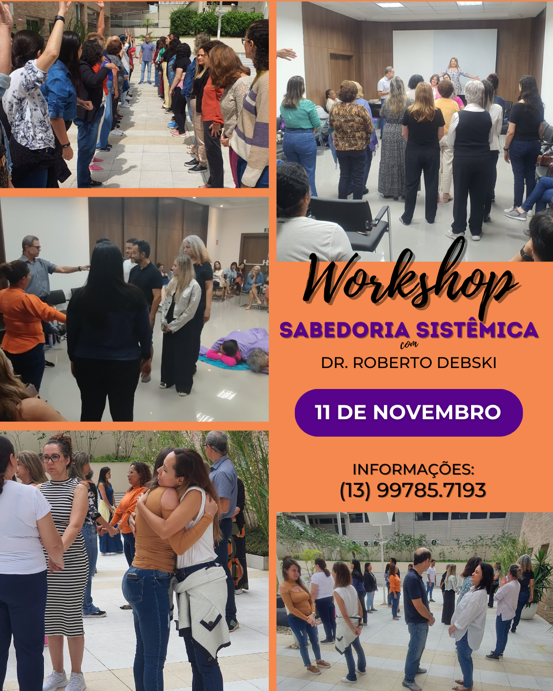 Workshop – Constelação Familiar Sistêmica presencial | Em Santos | 11 de Novembro