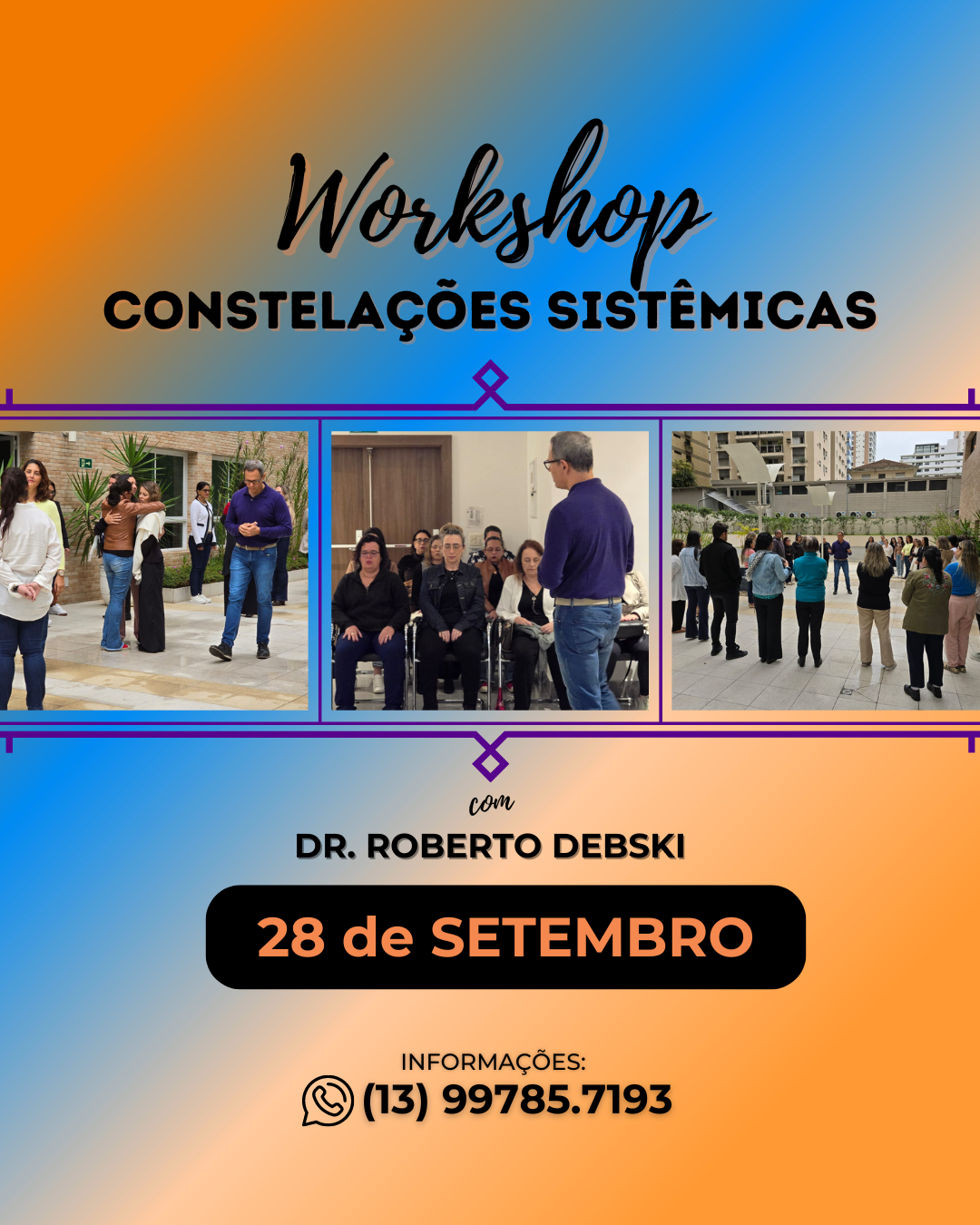 Workshop – Constelação Familiar Sistêmica presencial | Em Santos | 28 de setembro